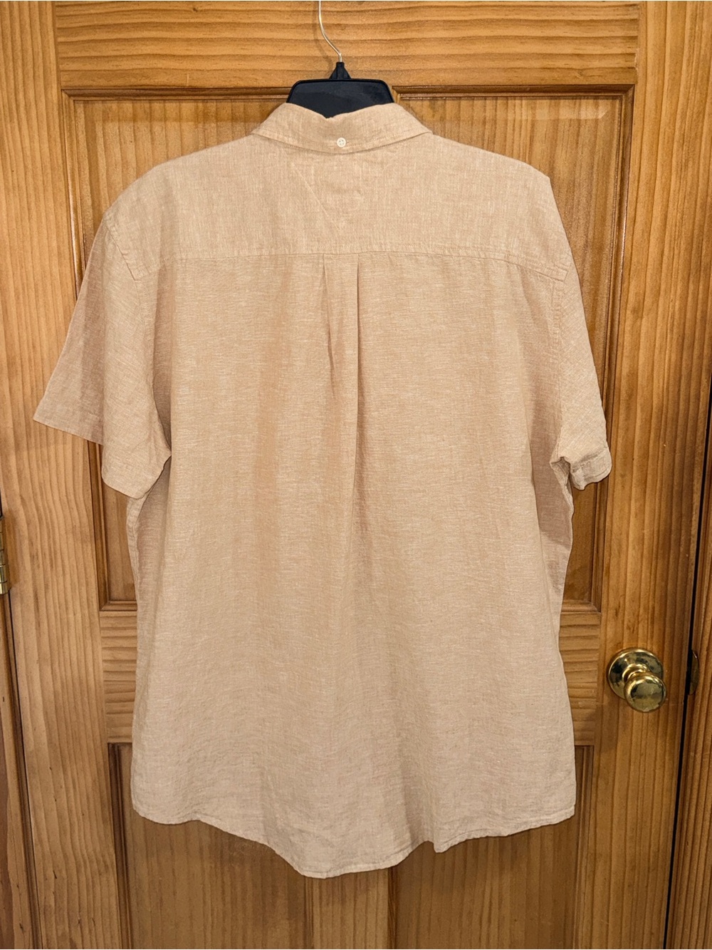 NWOT Tommy Hilfiger Beige Short Sleeve Button-Down Linen-Blend Shirt-XL-EC - Picture 7 of 11